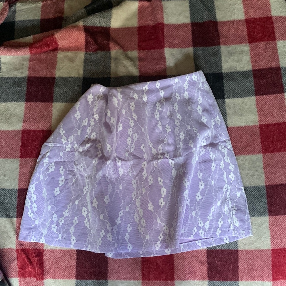 Light lavender floral skirt
